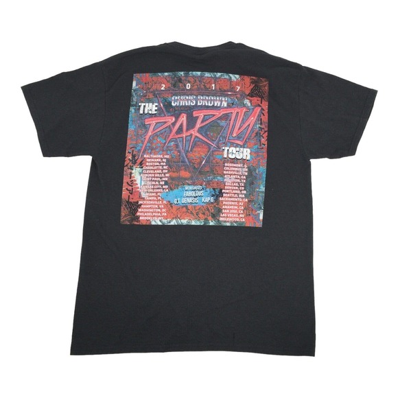 2017 Chris Brown The Party Tour Short Sleeve Graphic T-Shirt Medium Black M - Picture 2 of 7